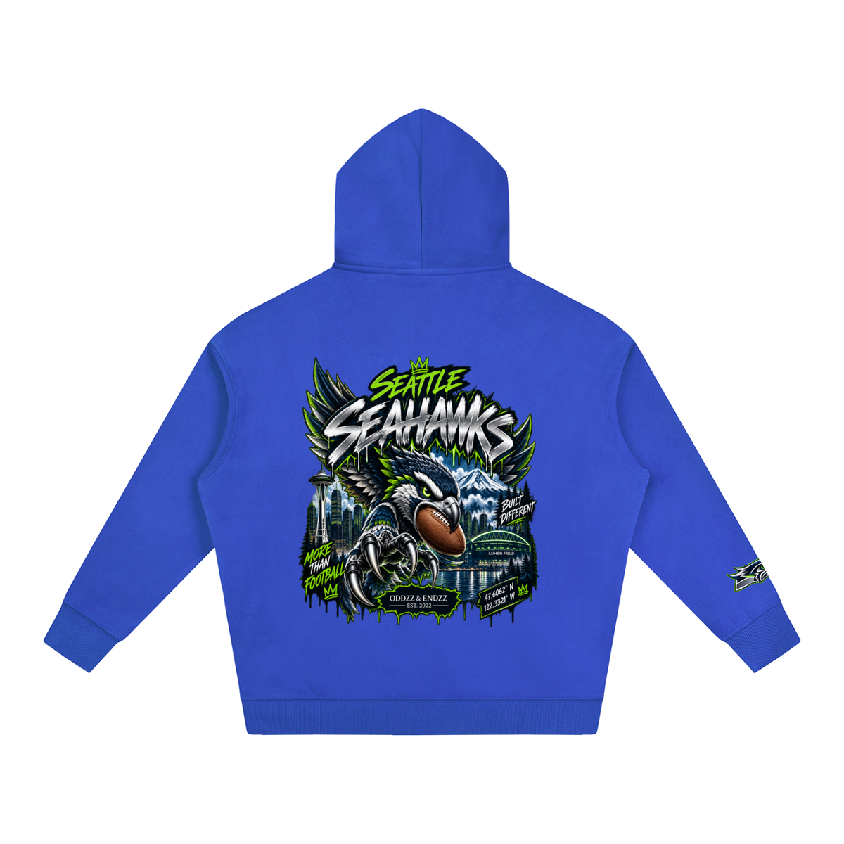 Seattle Seahawks “Built Different” Oversized Hoodie