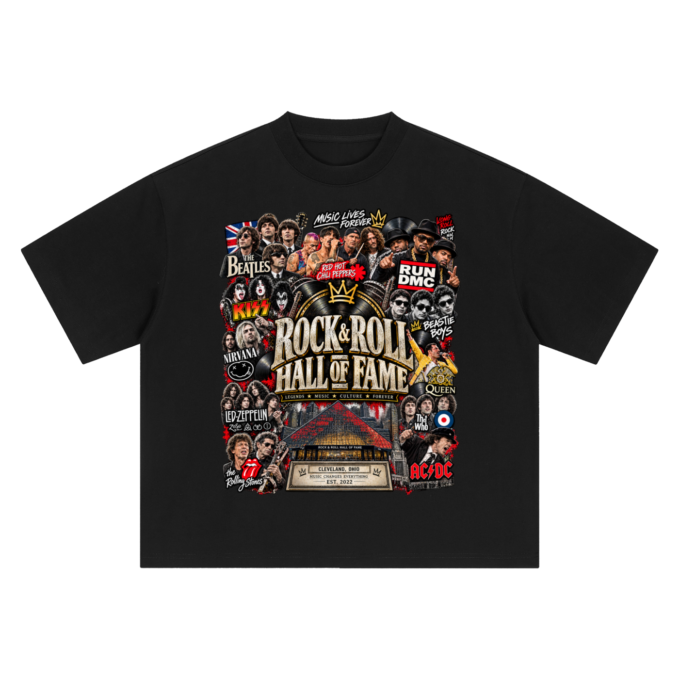 Rock & Roll Hall of Fame Legends Oversized Graphic Tee