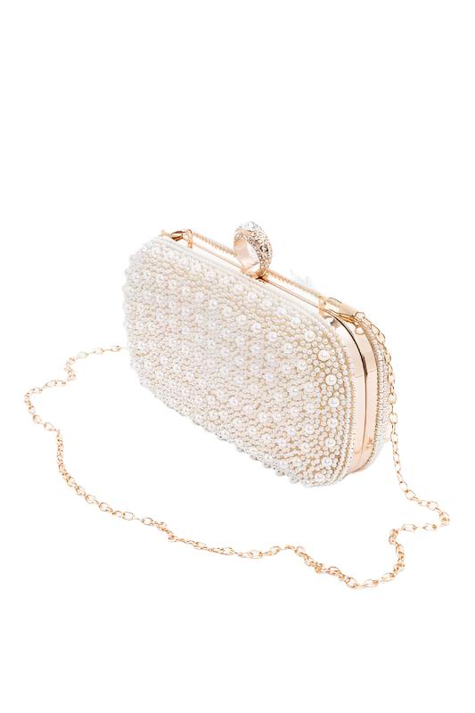 Pearl Statement Convertible Box Clutch