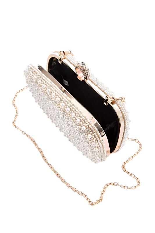 Pearl Statement Convertible Box Clutch