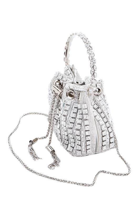 QUEEN Poker Rhinestone Box Clutch