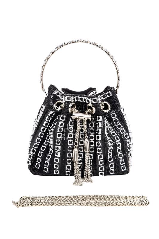 QUEEN Poker Rhinestone Box Clutch