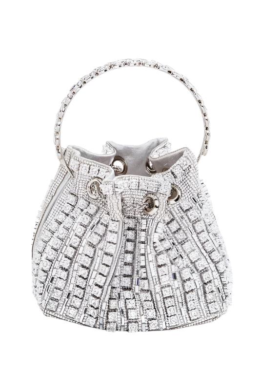 QUEEN Poker Rhinestone Box Clutch