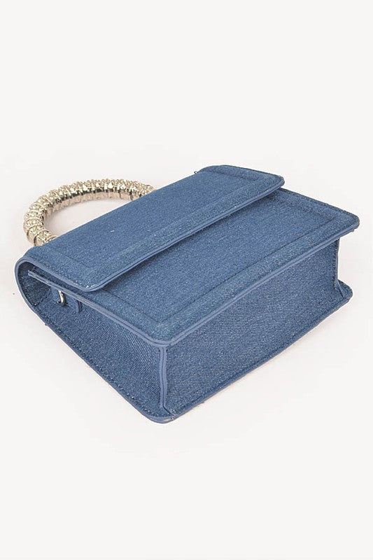 Indigo Rebel structured denim-inspired everyday tote bag