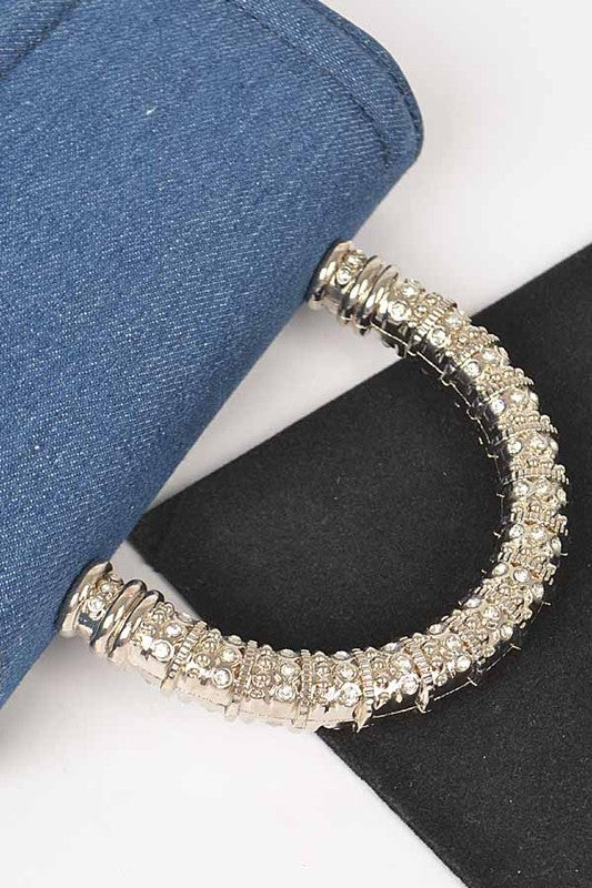 Indigo Rebel structured denim-inspired everyday tote bag