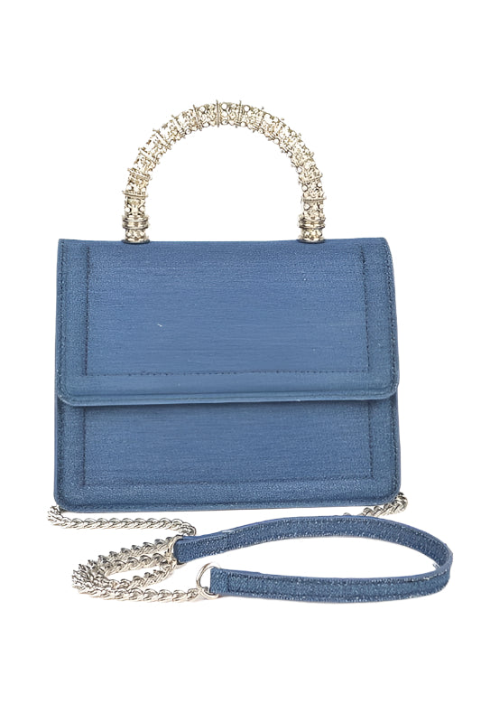 Indigo Rebel structured denim-inspired everyday tote bag