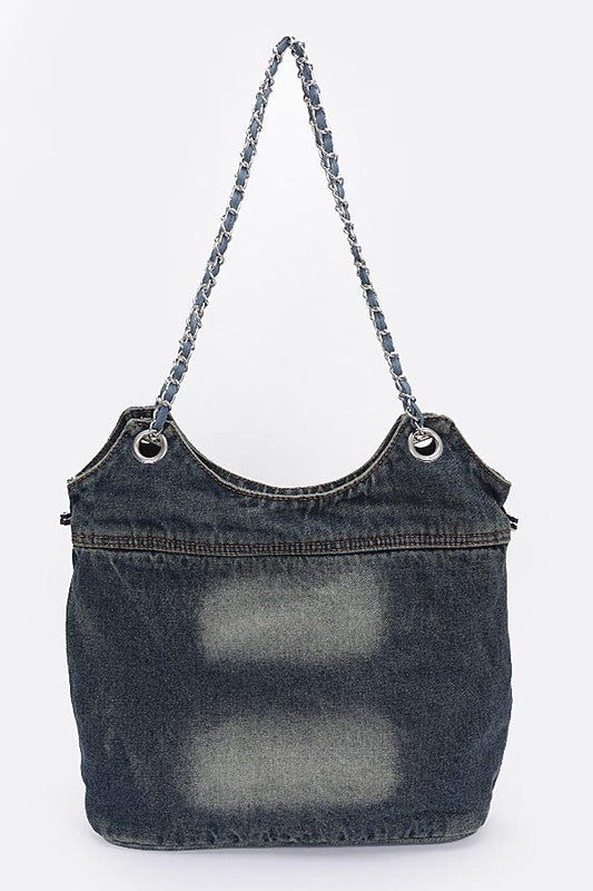 Vintage Denim Tote Bag