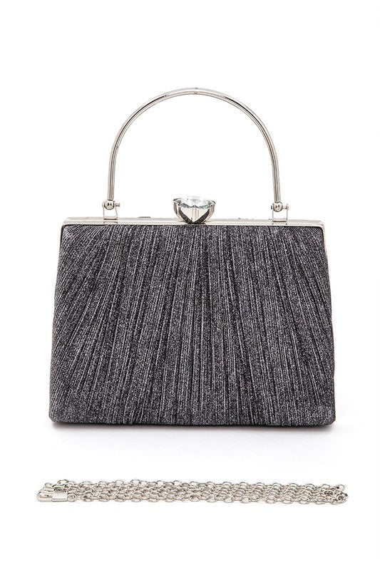 Diamond Clasp Box Clutch
