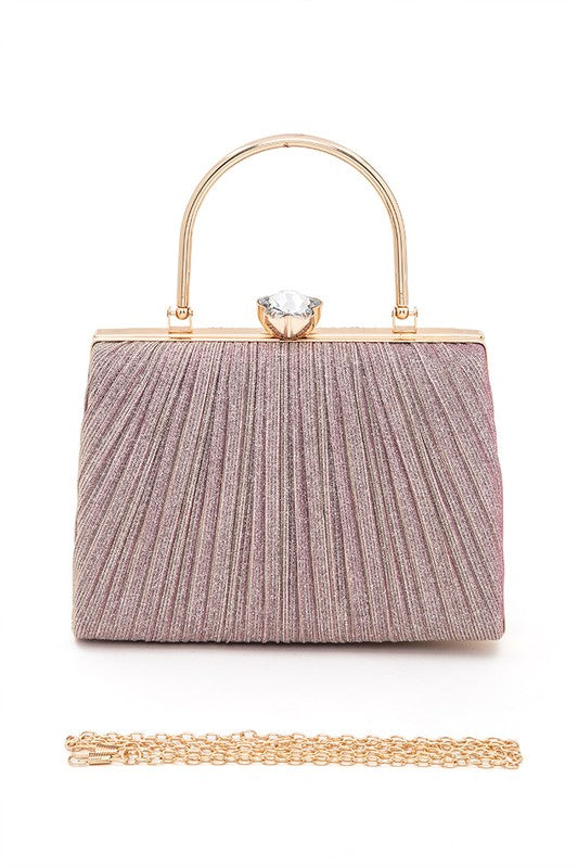 Diamond Clasp Box Clutch