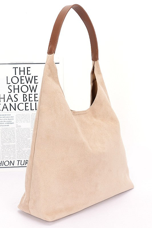 faux suede oversized 2 in 1 shoulder bag everyday convertible handbag