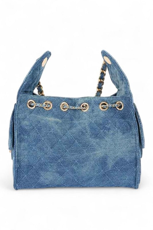 women’s vegan denim tote bag streetwear style