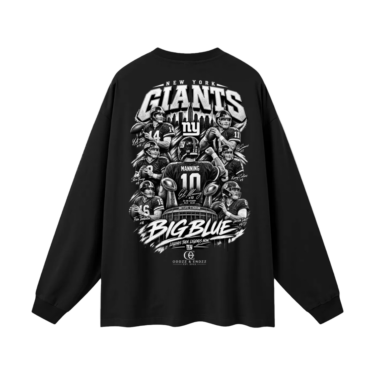 New York Giants Big Blue Legends Oversized Long Sleeve Tee