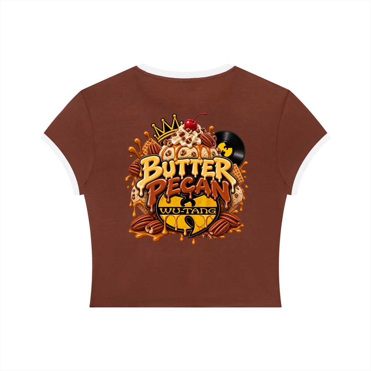 Butter Pecan x Wu-Tang Ringer Crop Tee