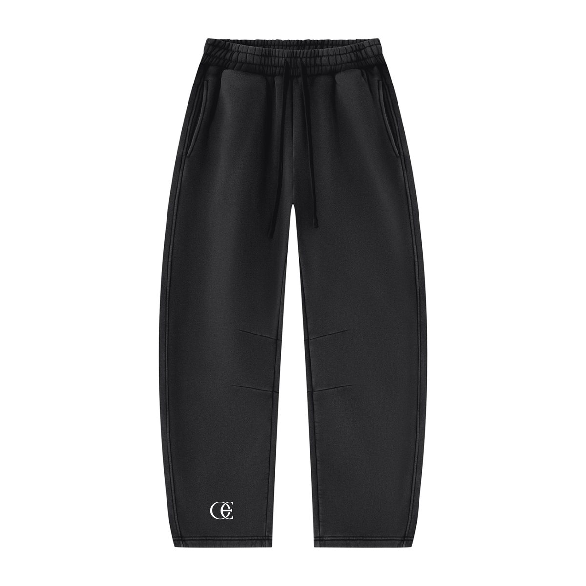 O & E Unisex Vintage Wash Barrel Leg Fleece Sweatpants
