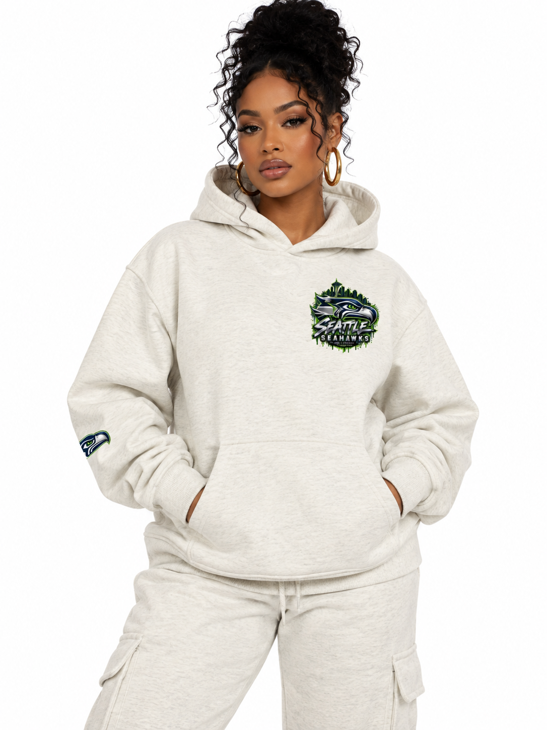 Seattle Seahawks “Built Different” Oversized Hoodie