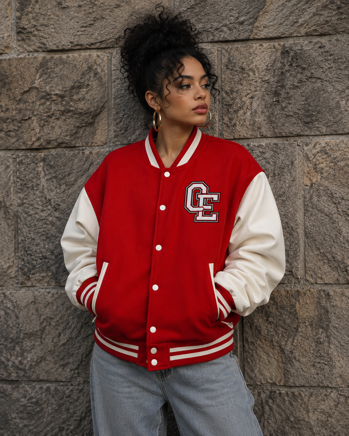 O & E Crowned Varsity Jacket