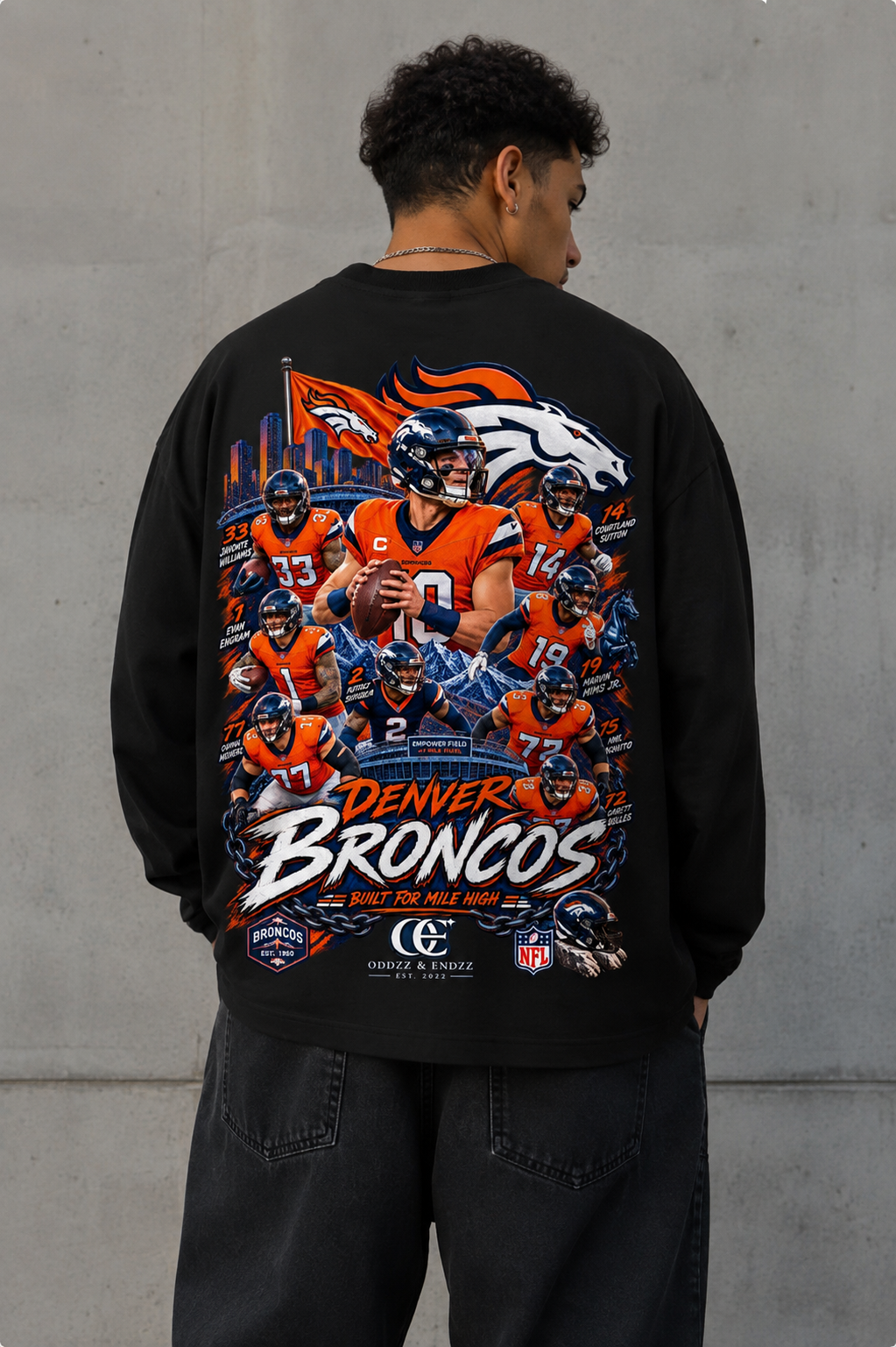 Denver Broncos Built for Mile High Oversized Long Sleeve Tee