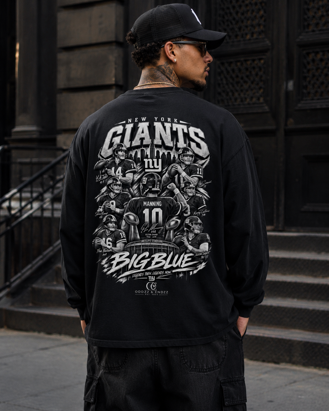 New York Giants Big Blue Legends Oversized Long Sleeve Tee