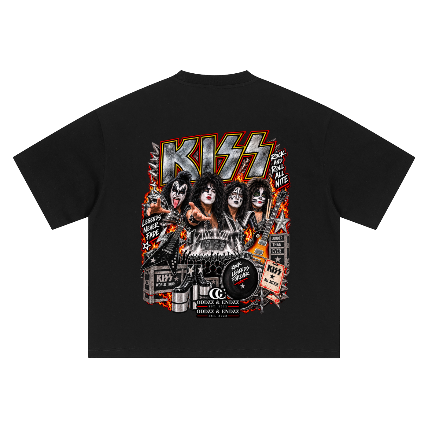 KISS Rock Legends Oversized Graphic Tee