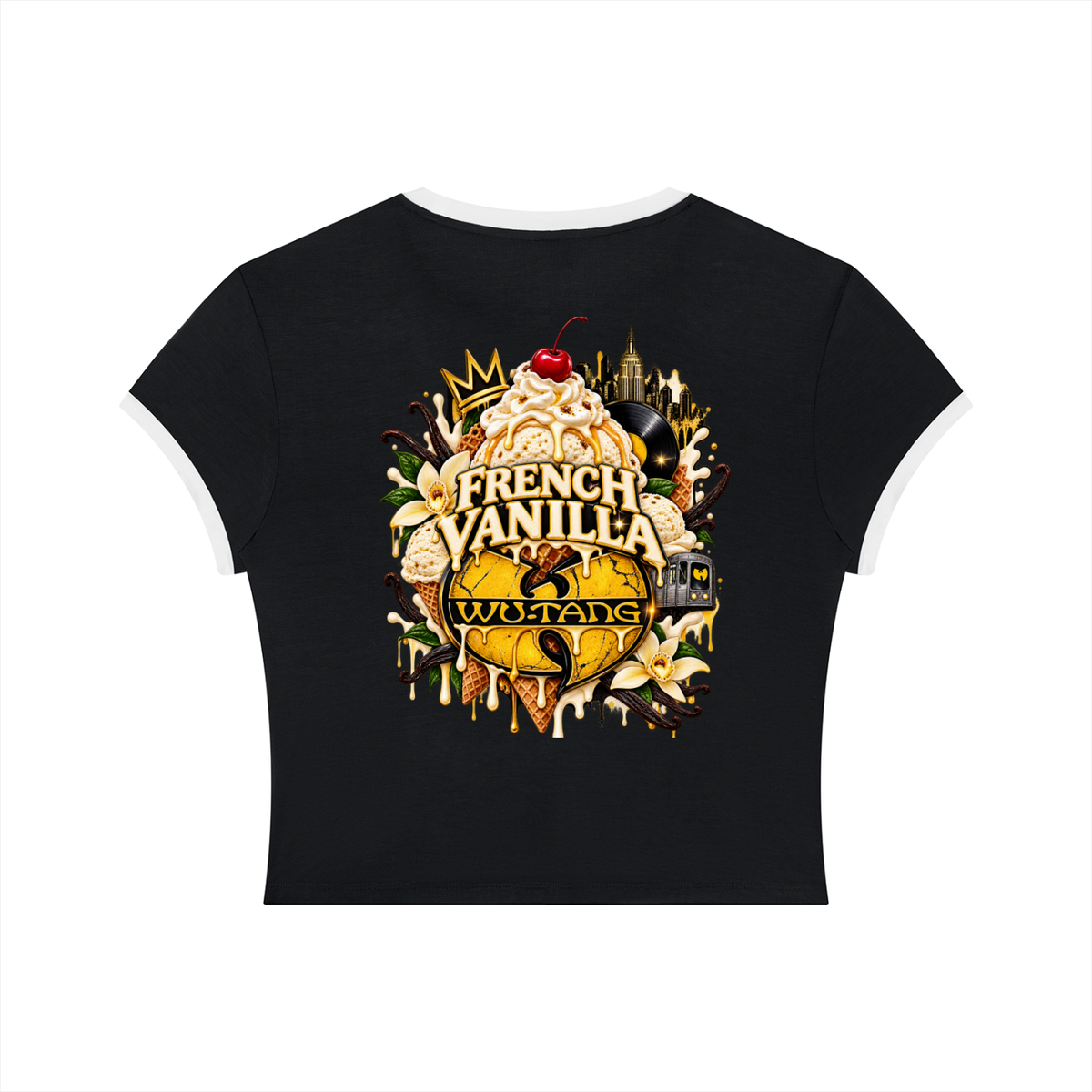 French Vanilla x Wu-Tang Ringer Crop Tee