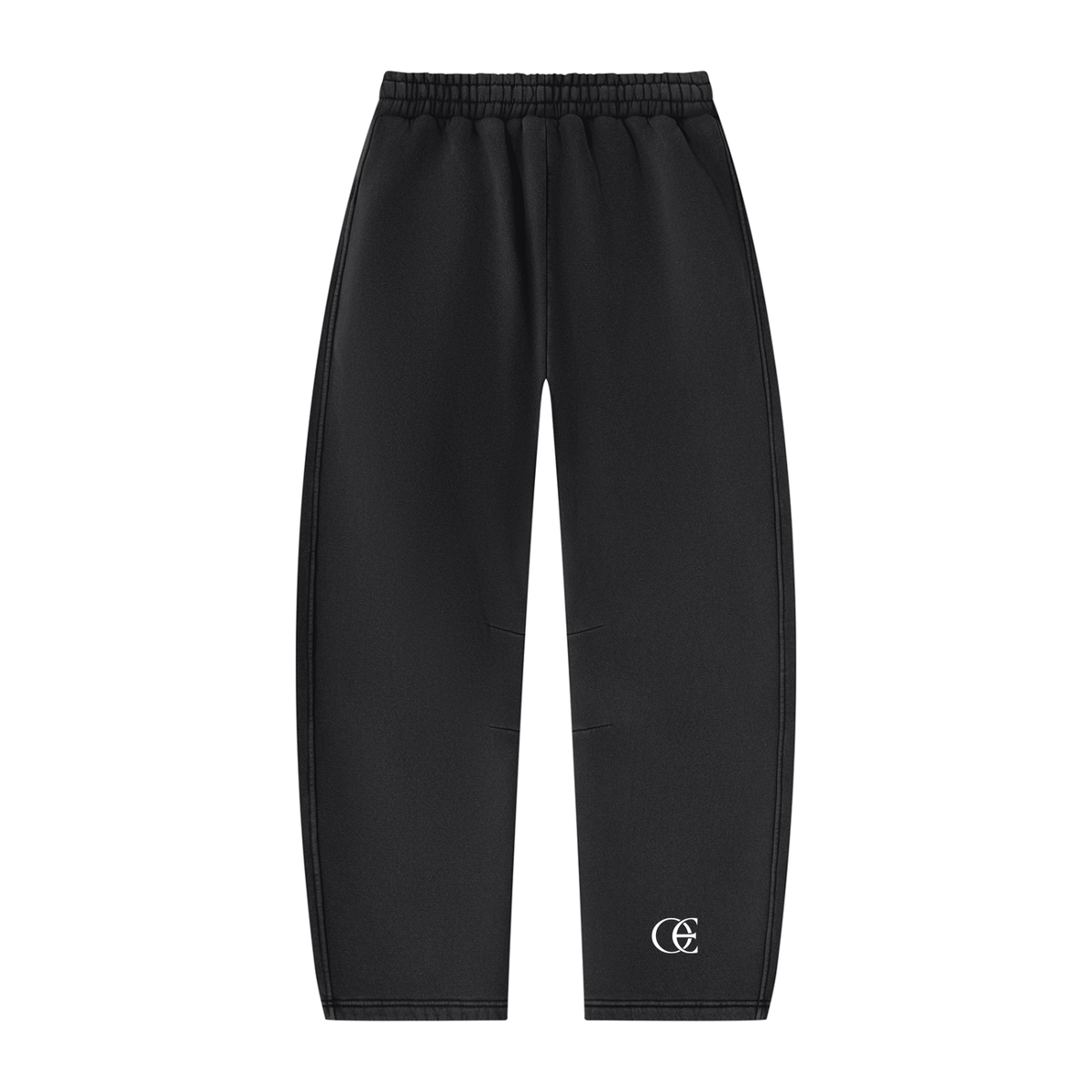 O & E Unisex Vintage Wash Barrel Leg Fleece Sweatpants