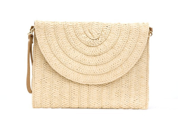 Straw Convertible Clutch