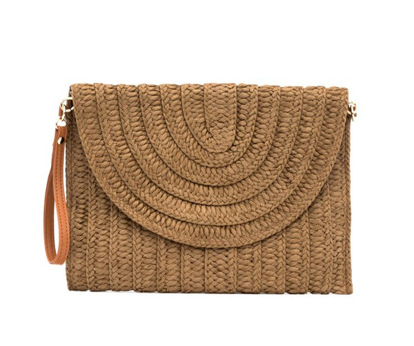 Straw Convertible Clutch