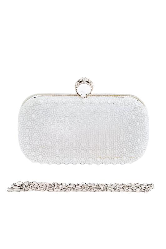 Pearl Statement Convertible Box Clutch