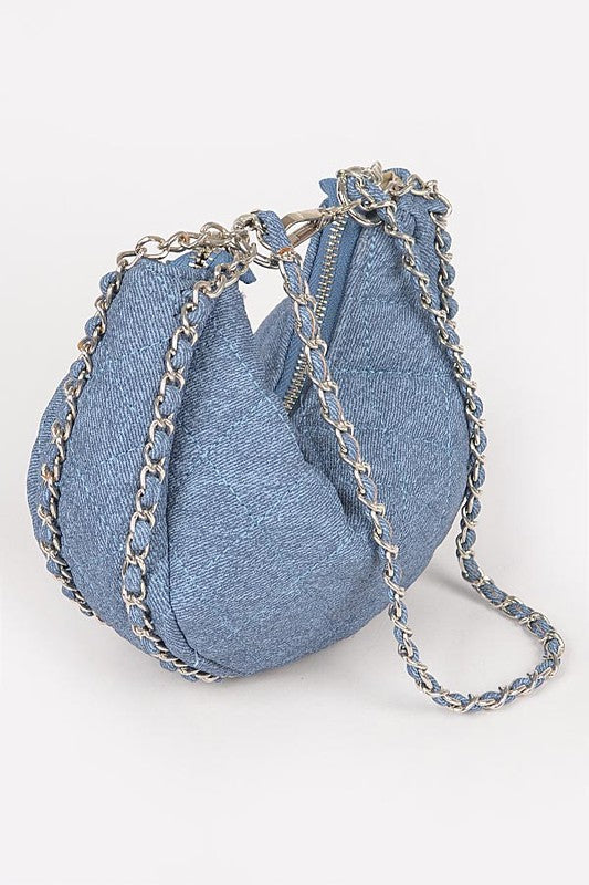 Quilted Denim Shoulder Bag