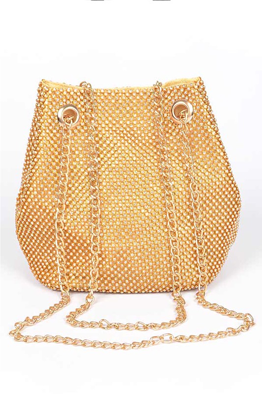 Rhinestone Mesh Swing Bag