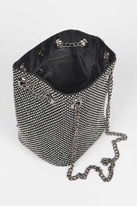 Rhinestone Mesh Swing Bag