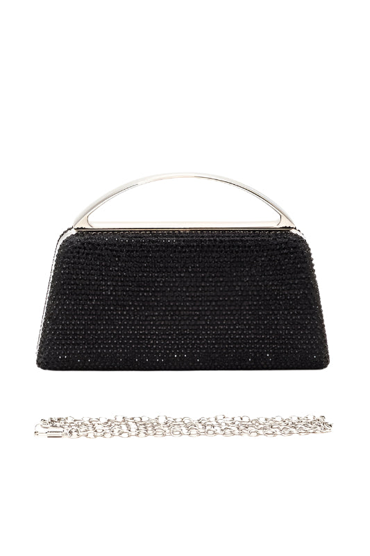 Shimmer Clasp Box Clutch