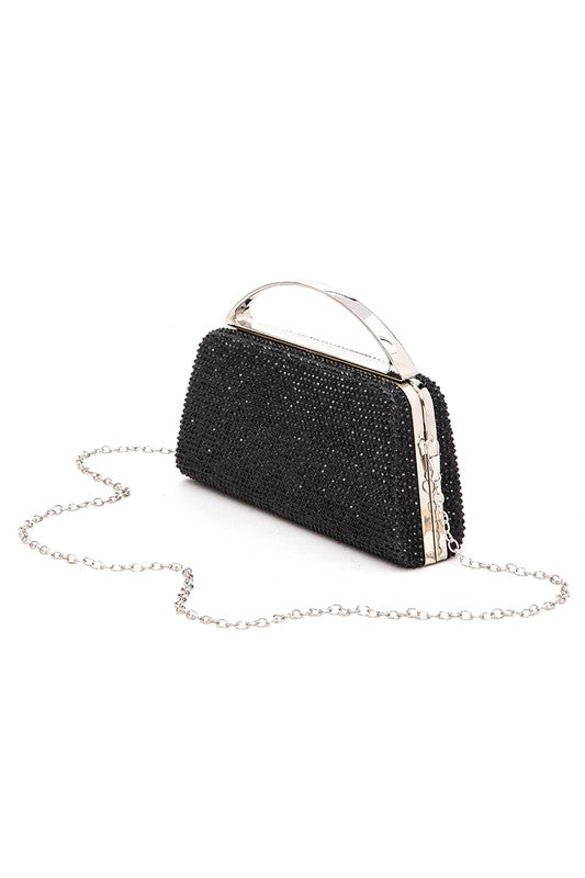 Shimmer Clasp Box Clutch