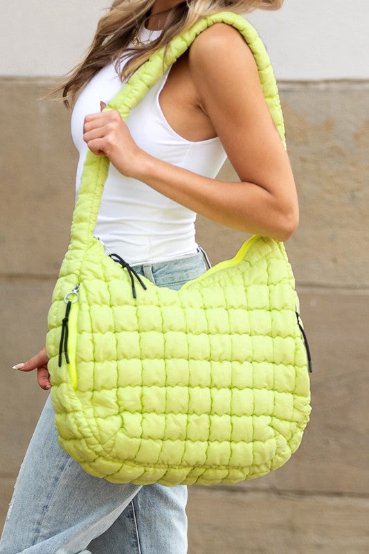 Oversized Quilted Puffer Tote