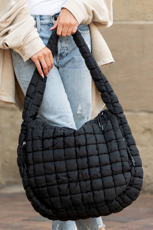 Oversized Quilted Puffer Tote