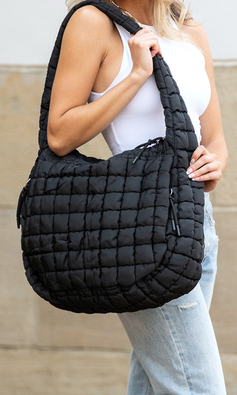 Oversized Quilted Puffer Tote