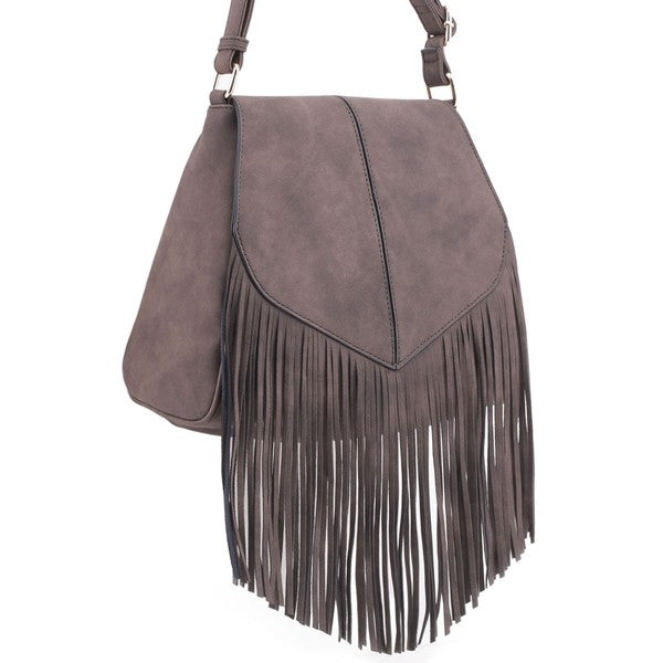 Fringe Suede Crossbody