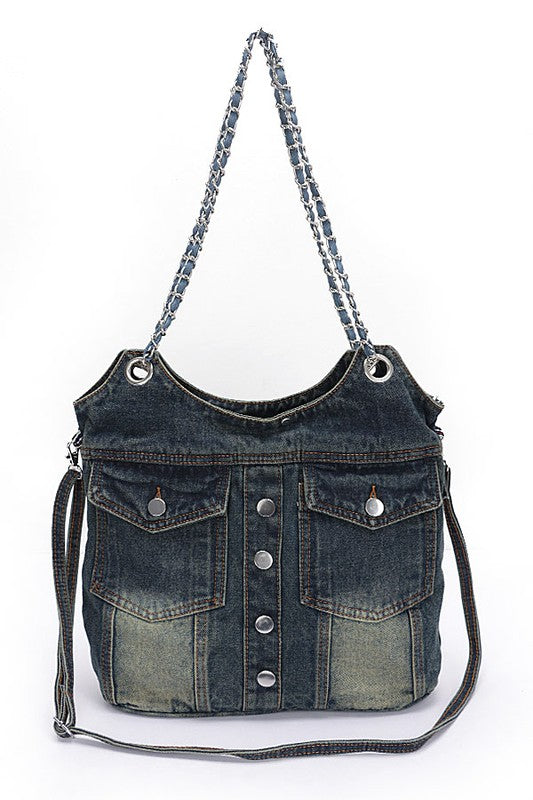 Vintage Denim Tote Bag