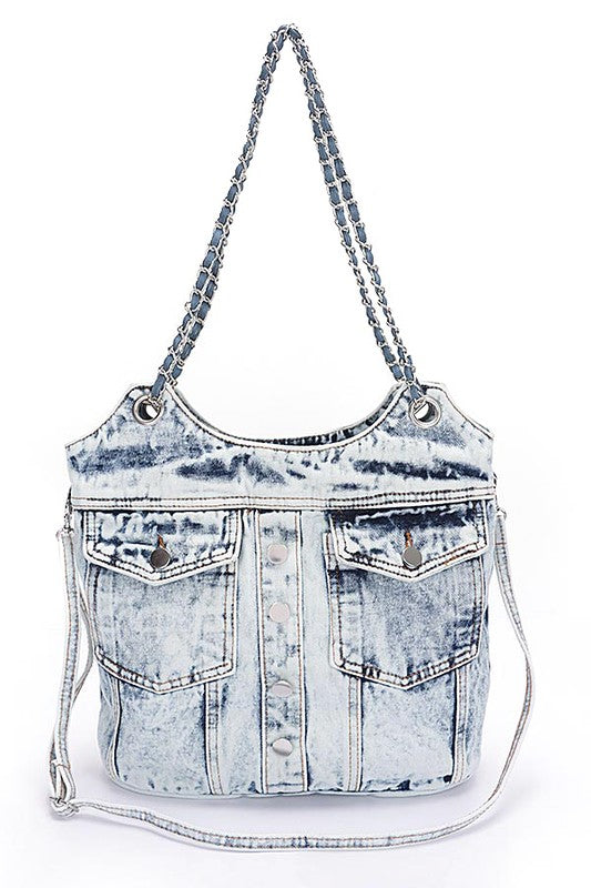 Vintage Denim Tote Bag