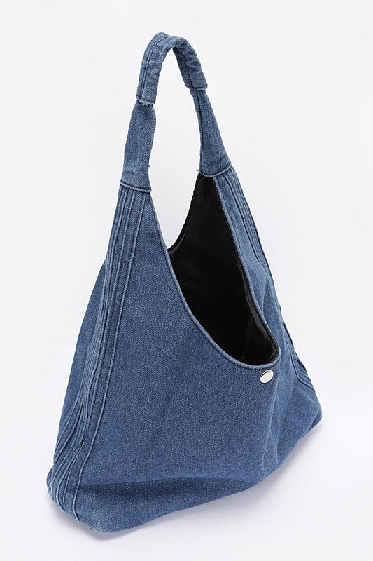 Denim Oversize Hobo Bag