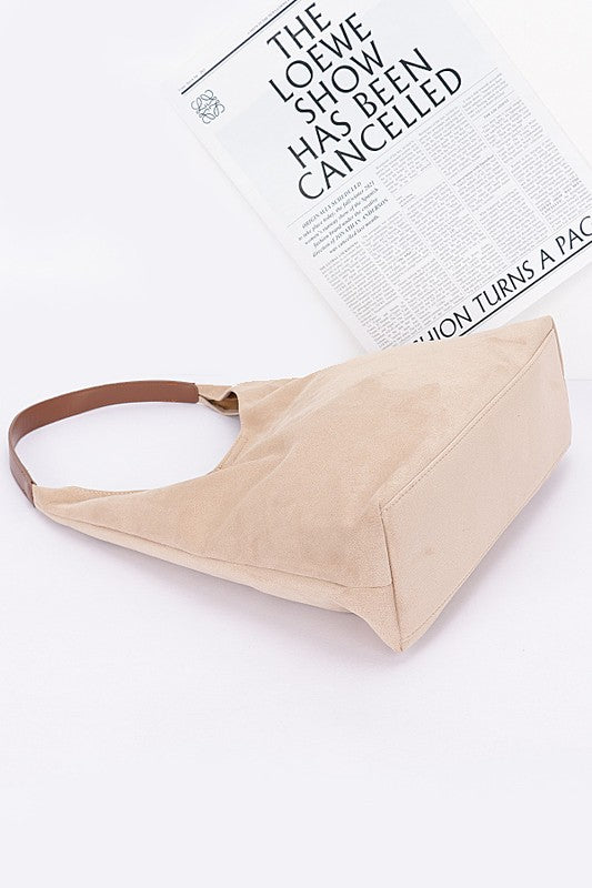 faux suede oversized 2 in 1 shoulder bag everyday convertible handbag