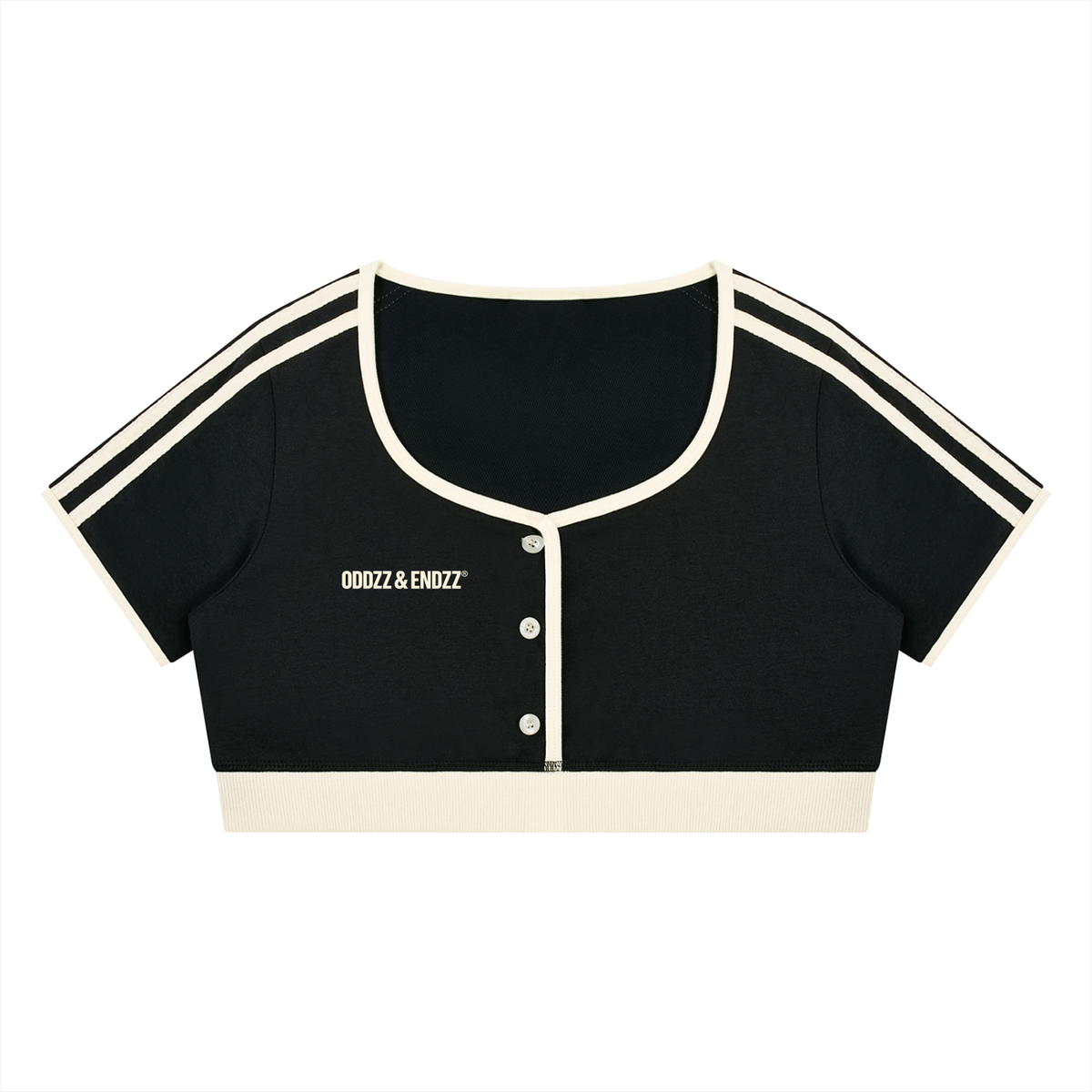 Oddzz & Endzz® Contrast Trim Crop Top