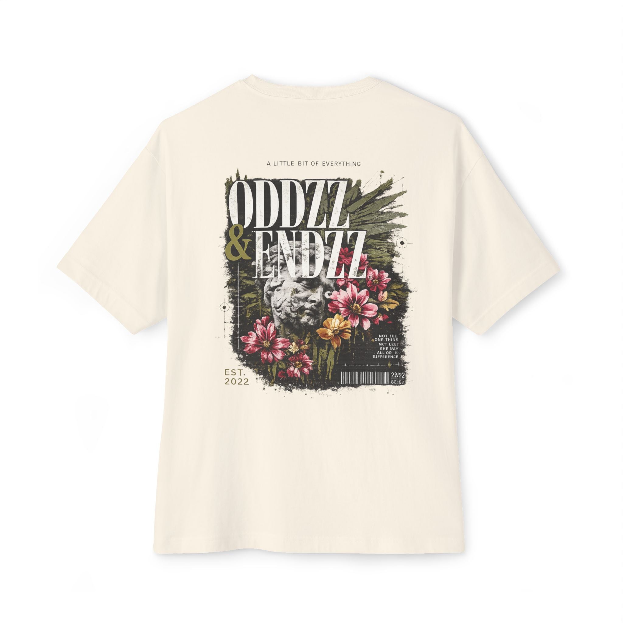 Vintage Statue Floral Oversized Tee