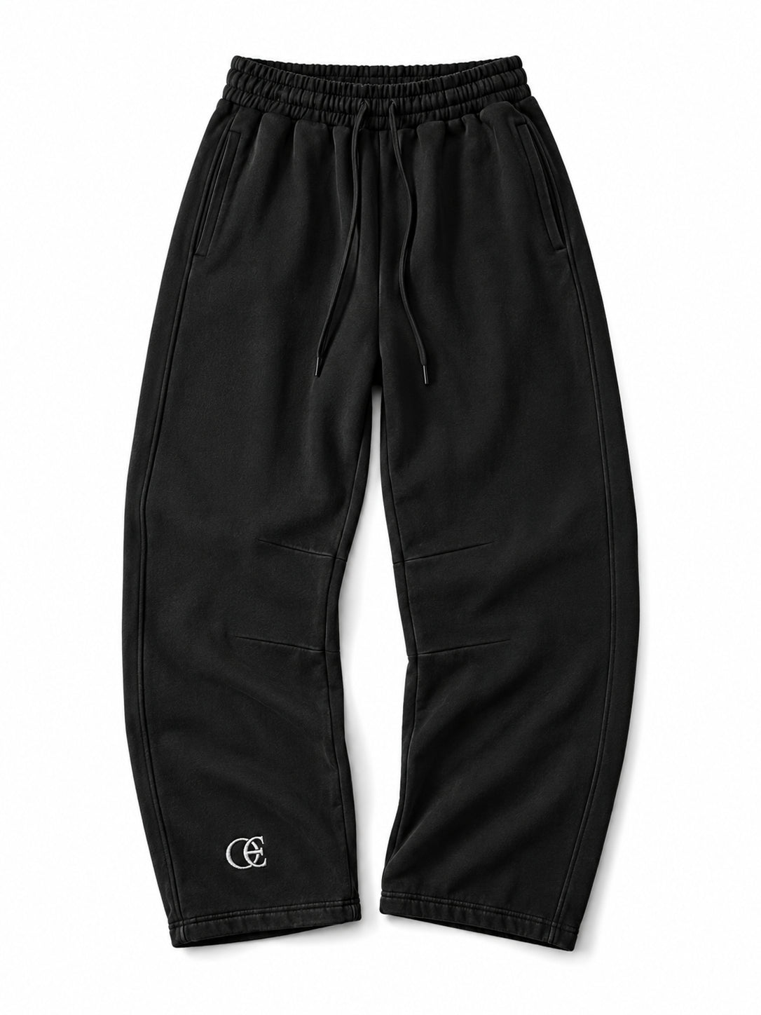 O & E Unisex Vintage Wash Barrel Leg Fleece Sweatpants