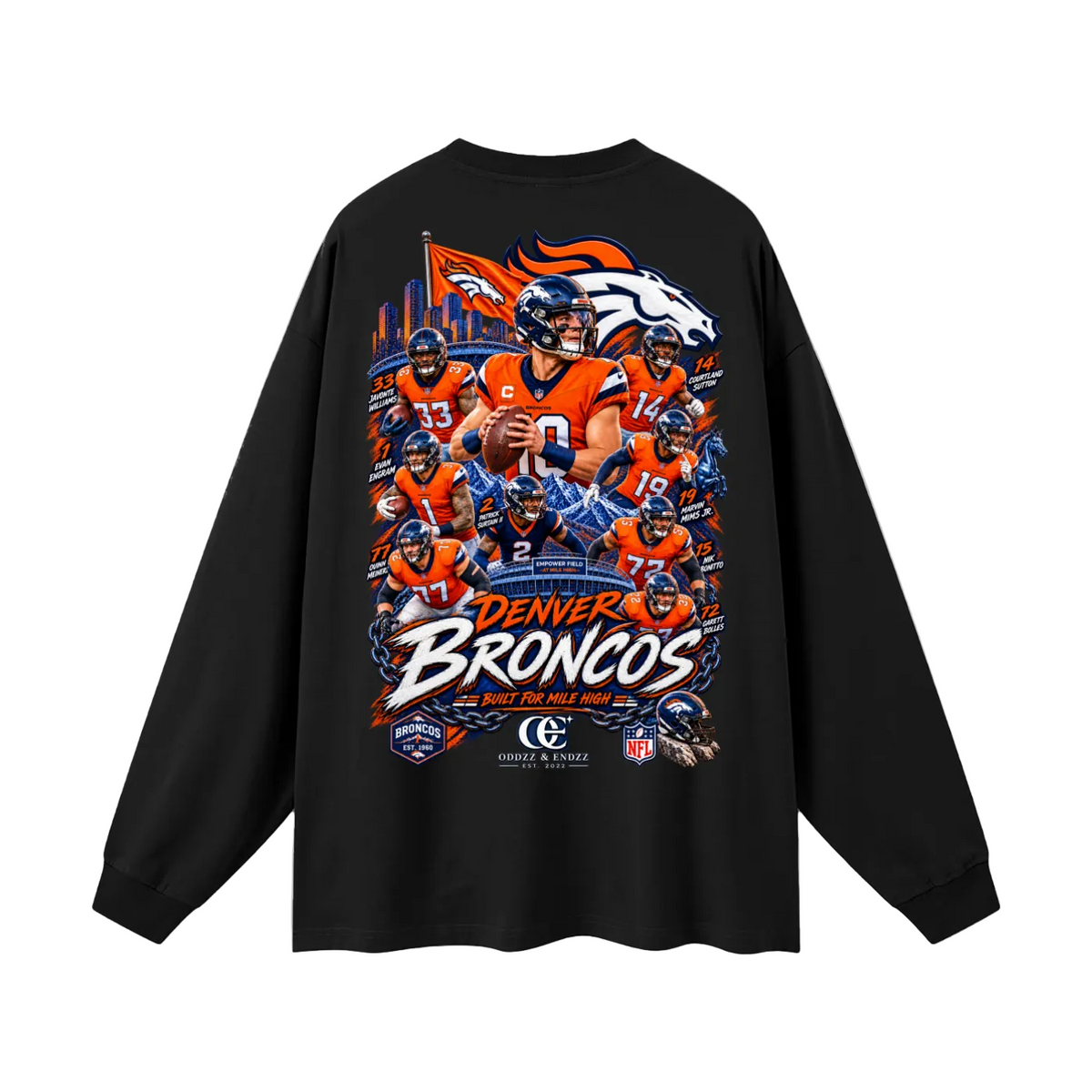 Denver Broncos Built for Mile High Oversized Long Sleeve Tee