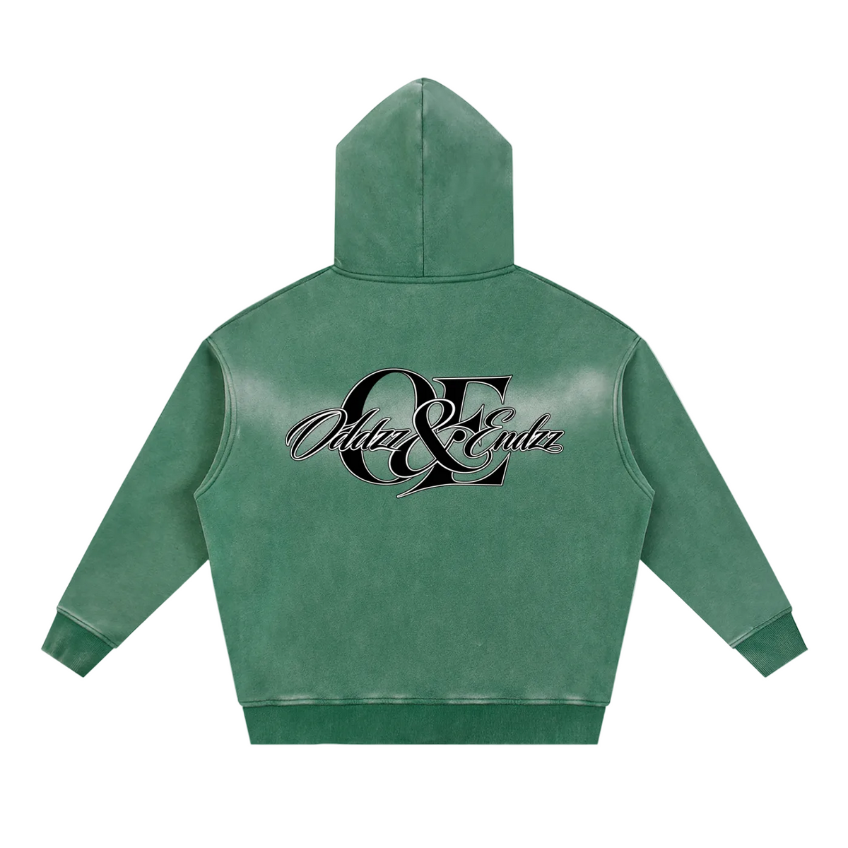 Oddzz & Endzz® Sunfade Two-Way Zipper Boxy Fleece Hoodie