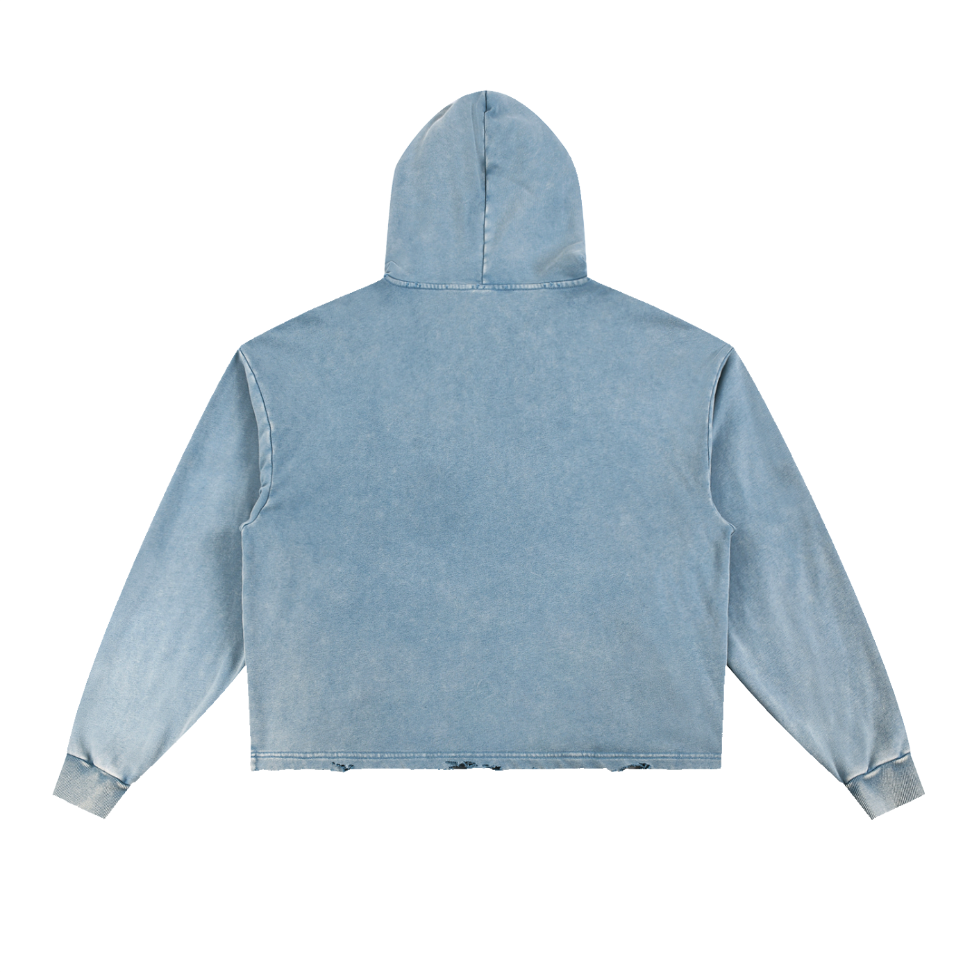 Blueprint Vintage Washed Frayed-Hem Hoodie