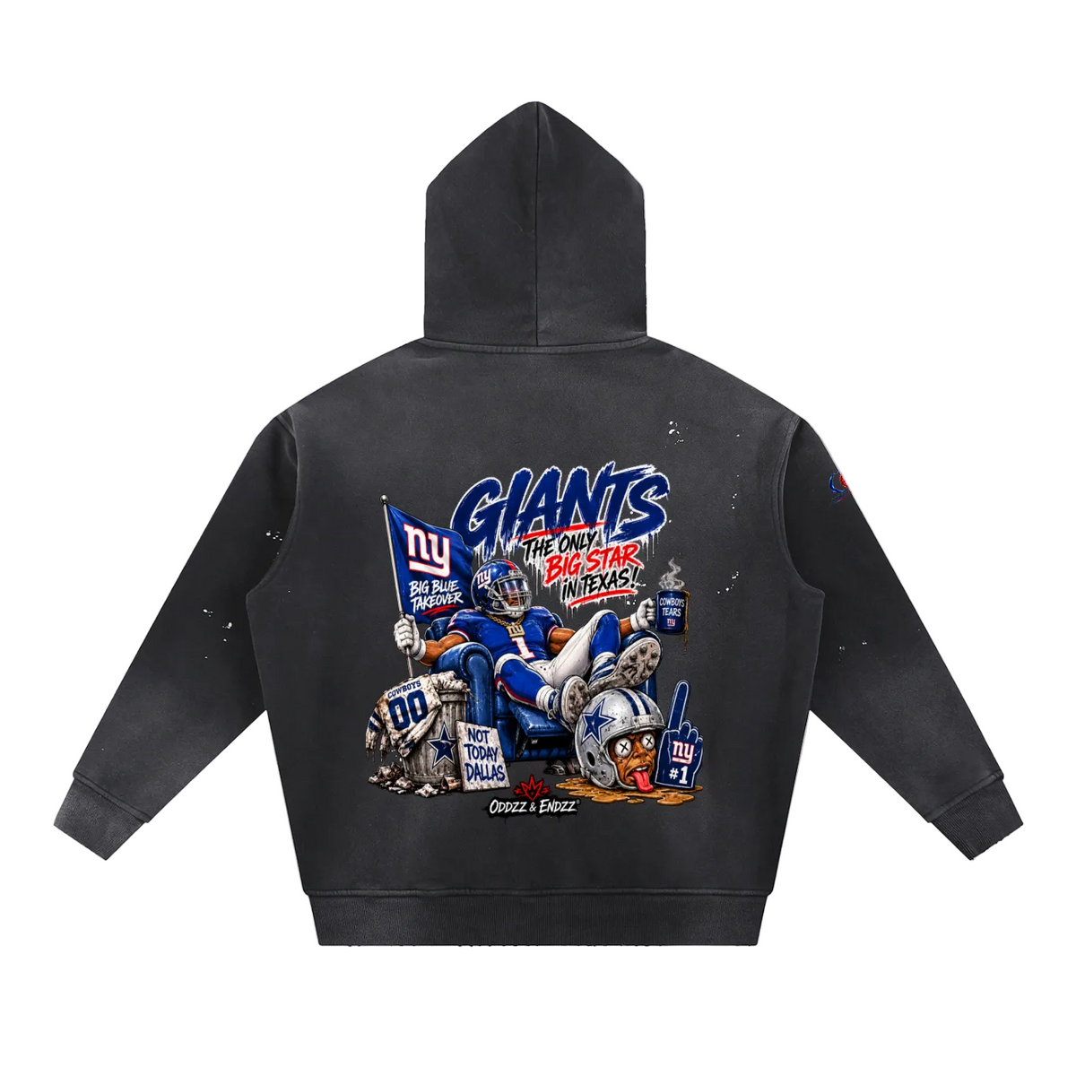 Oddzz & Endzz® Big Blue Takeover Distressed Hoodie