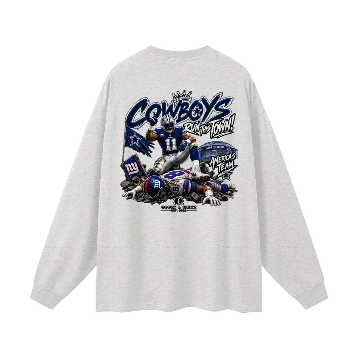Cowboys Run This Town Oversized Unisex Long Sleeve Tee