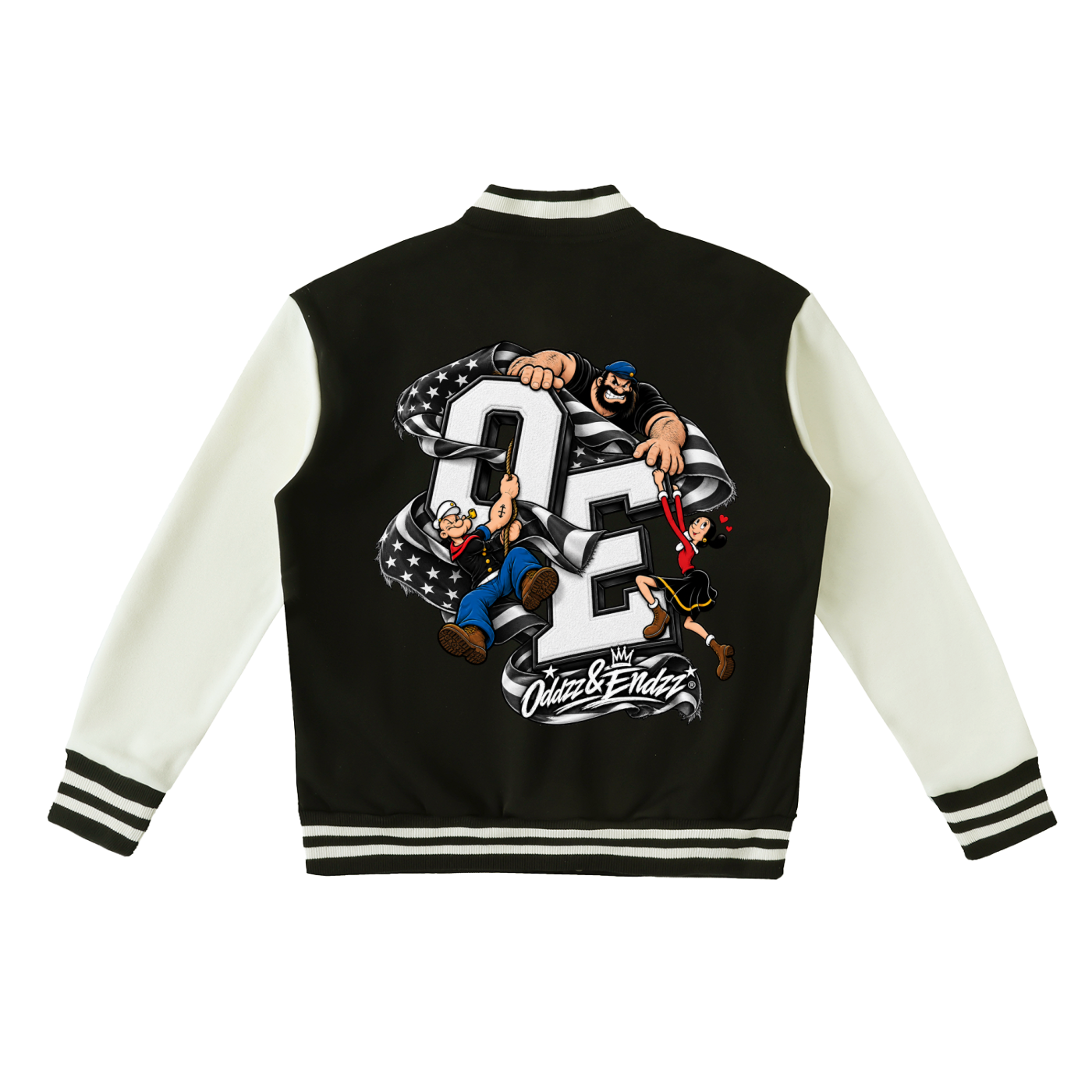 O & E Popeye Varsity Jacket